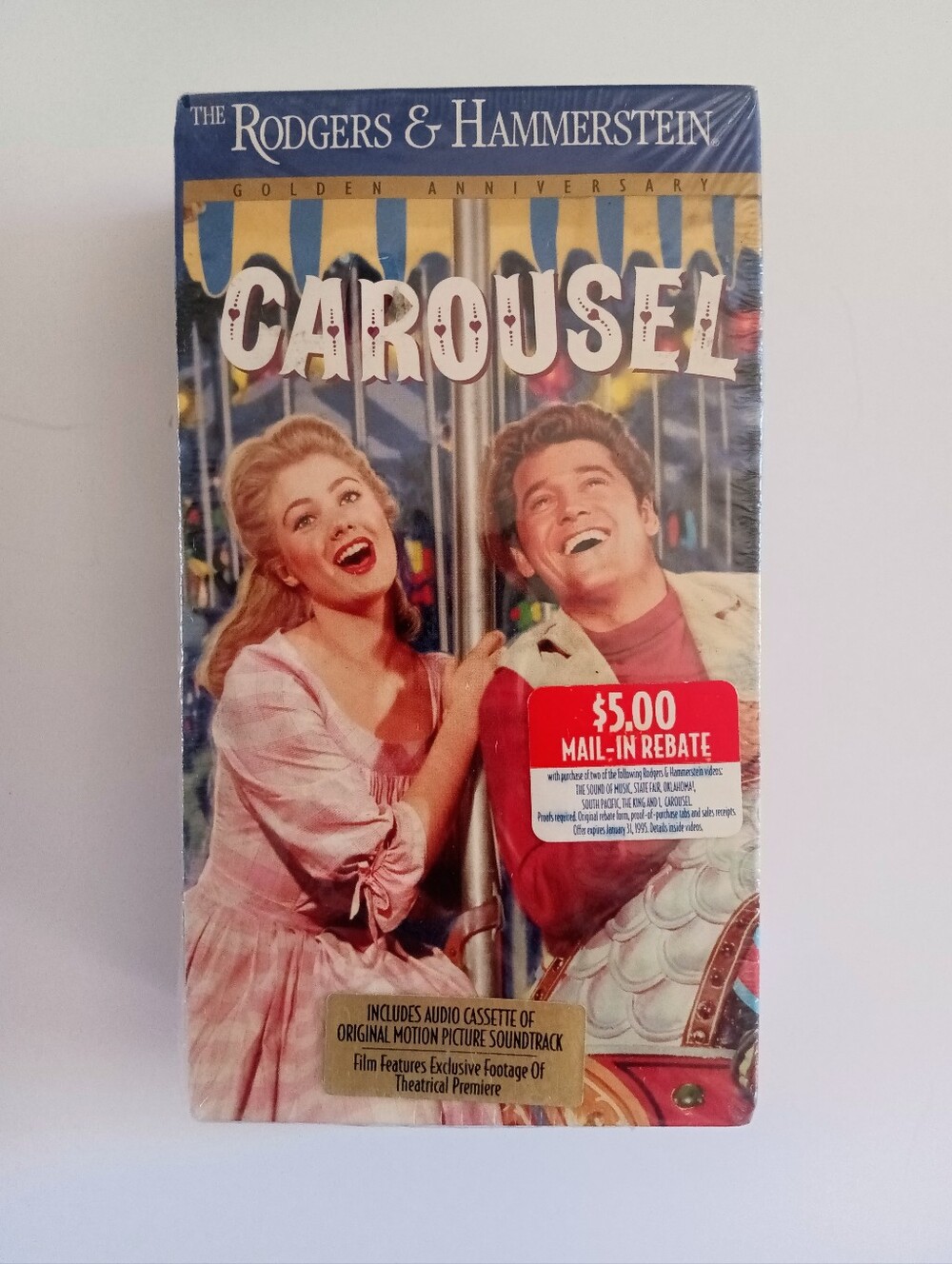NWT VTG 1994 Golden Anniversary Release Carousel VHS Bonus Audio Cassettes